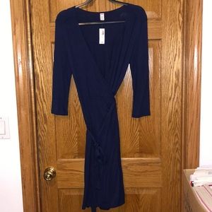 NWT Navy wrap dress